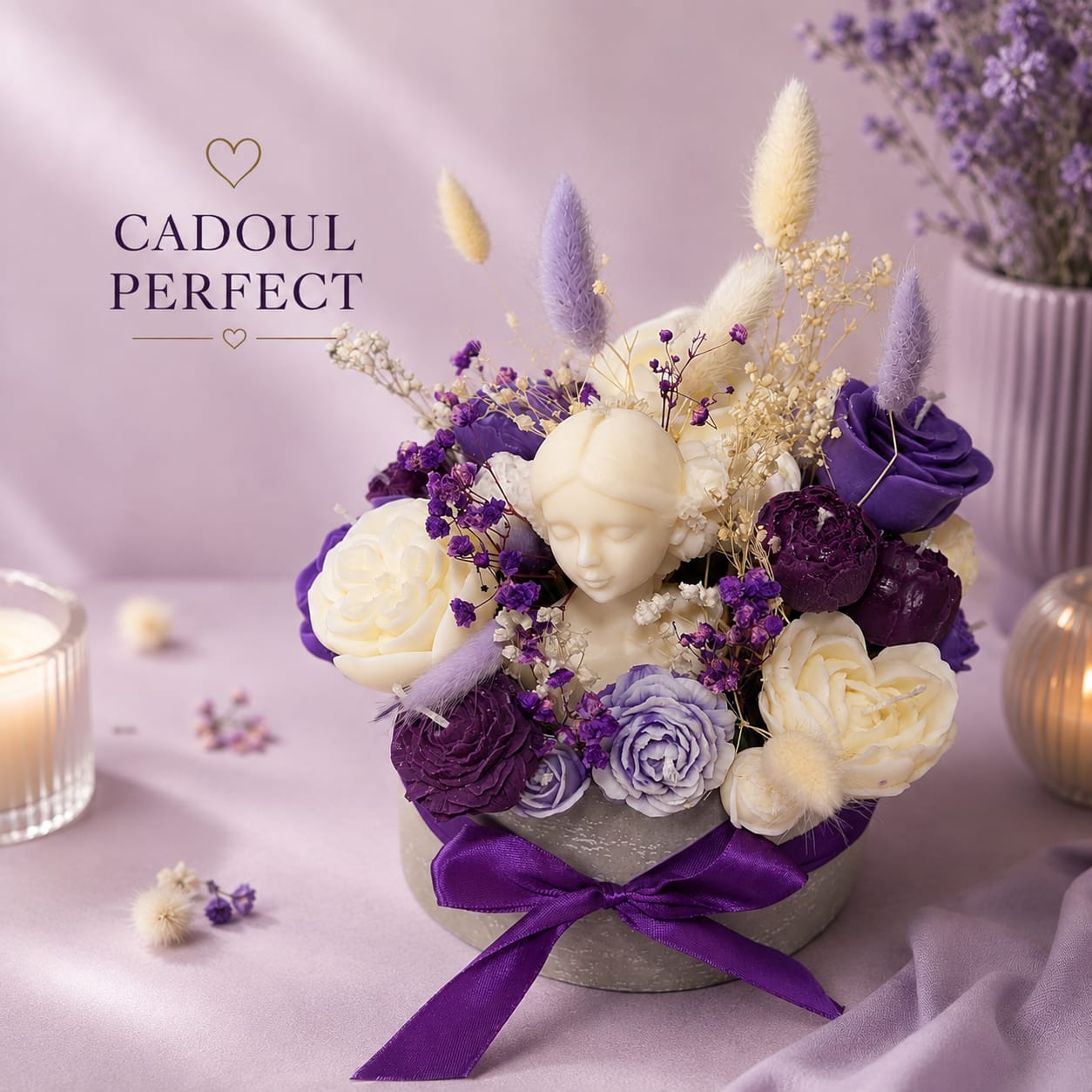 Buchet Floral Violet & Crem